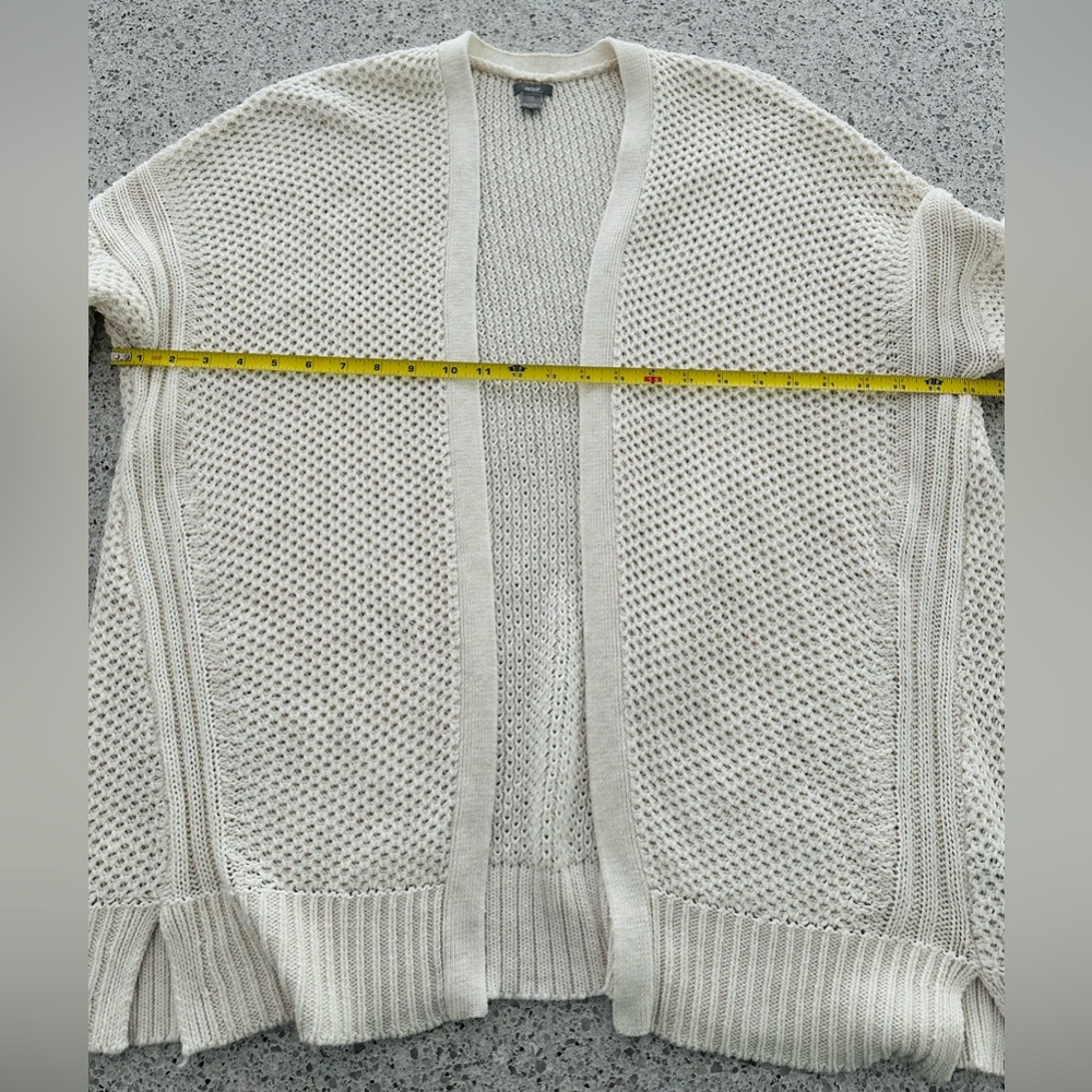 AERIE soft knit oversized open cardigan L/XL Cream Ivory - Picture 4 of 11